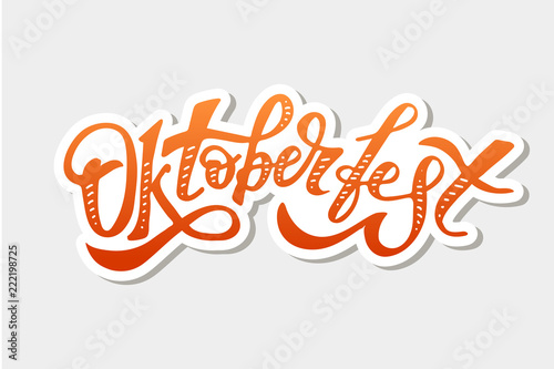 Oktoberfest lettering Calligraphy Brush Text Holiday Sticker