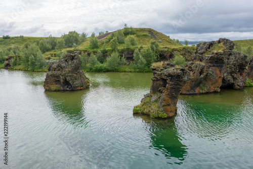 Hofdi peninsula on Late Myvatn photo