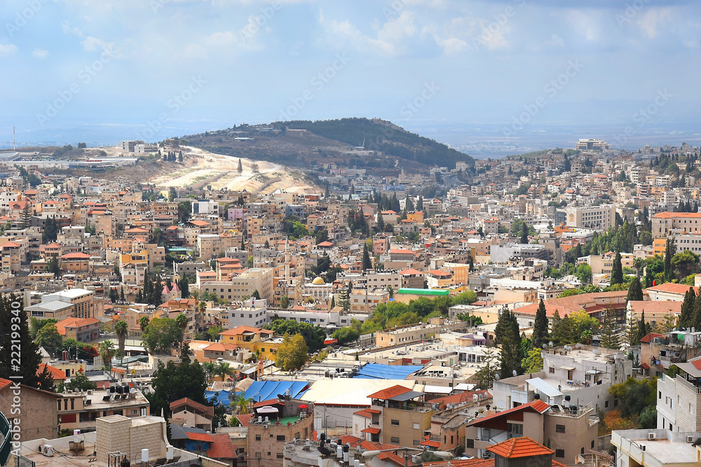 panoramic view of Nazareth, north of Israel