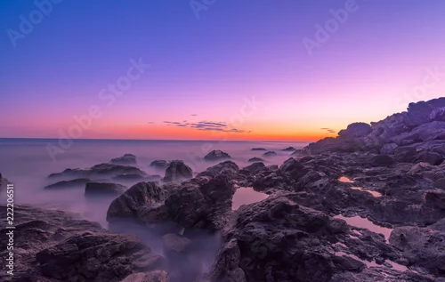 Fototapeta Długa ekspozycja na skałach