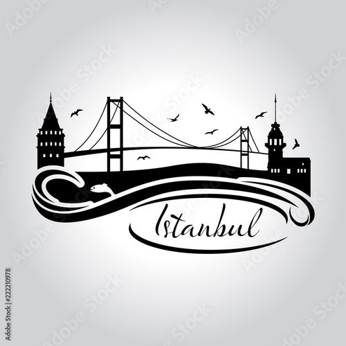 istanbul logo, icon and symbol vector illustration