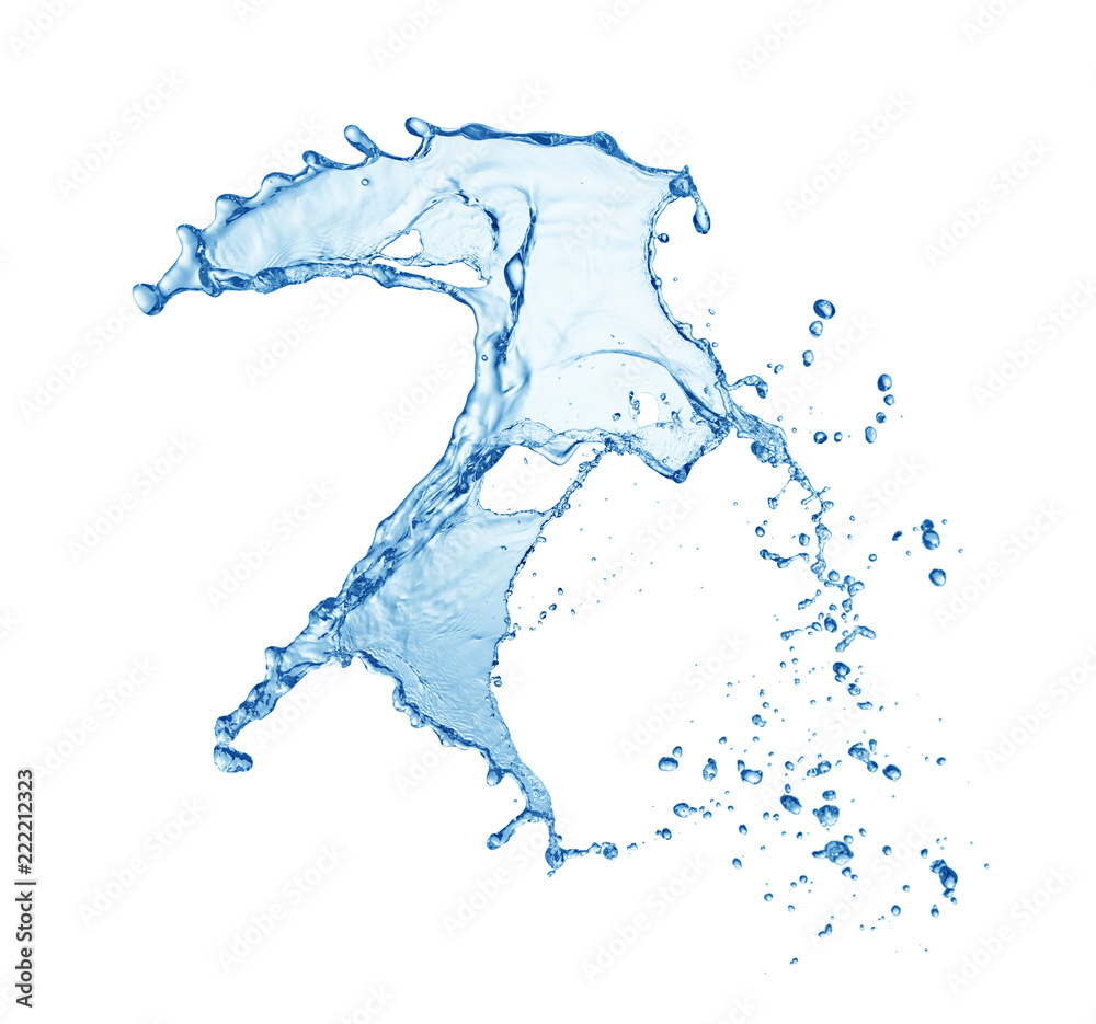 water splash isolated on white background water splash isolated on white background