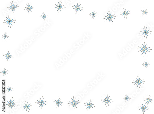 Marco de copos de nieve.