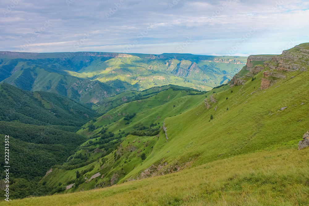 Landscape North Caucasus plateau Bermamyt at sunrise. Landscape North Caucasus plateau Bermamyt at sunrise.