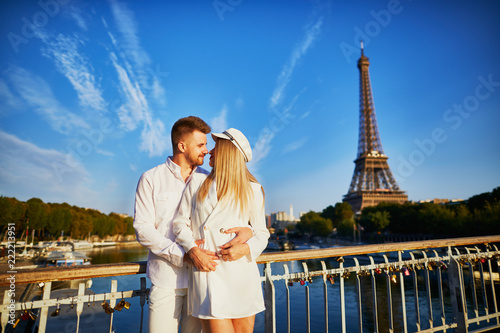 Romantic couple having a date near the Eiffel tower © Ekaterina Pokrovsky