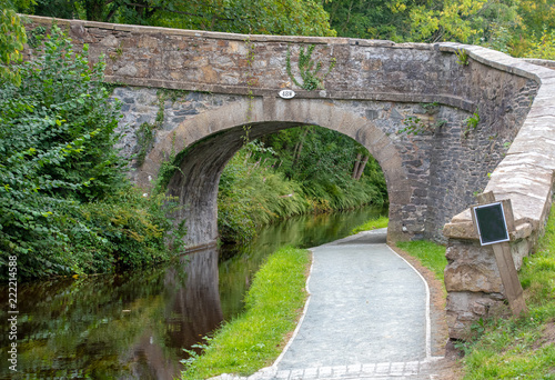 Stone bridge crossing over the Shropshire Union Cana