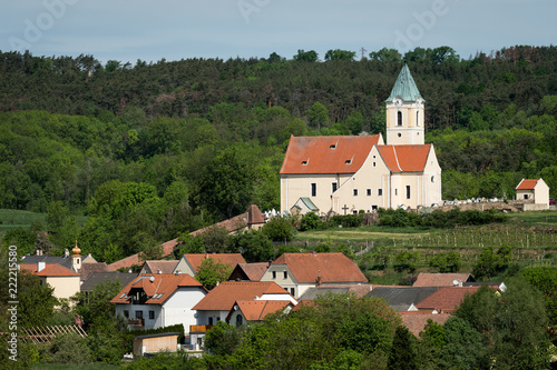 Church and village Schiltern in Lower Austria