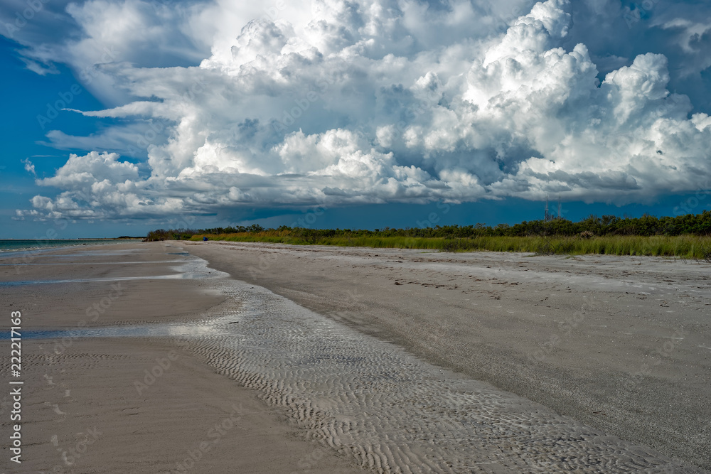 Storm cloud on the beach