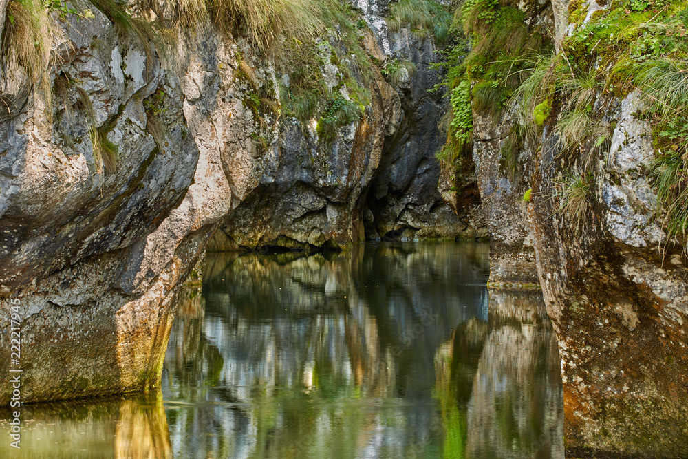 Landscape with a river in a canyon Landscape with a river in a canyon