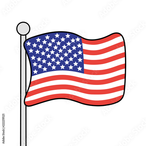 United States of America flag. USA vector icon.