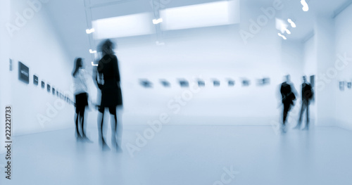 people in the art gallery center