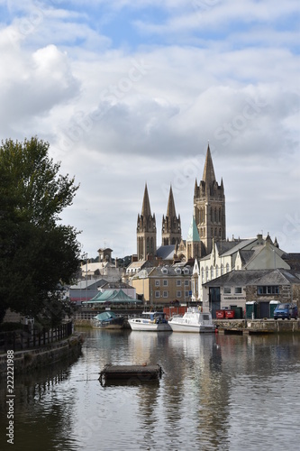 View towards Truro Cathedral. Truro  Cornwall  UK  September  2018