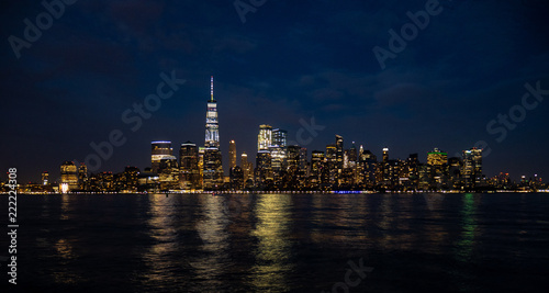 panorama of downtown Manhattan at night © Michele