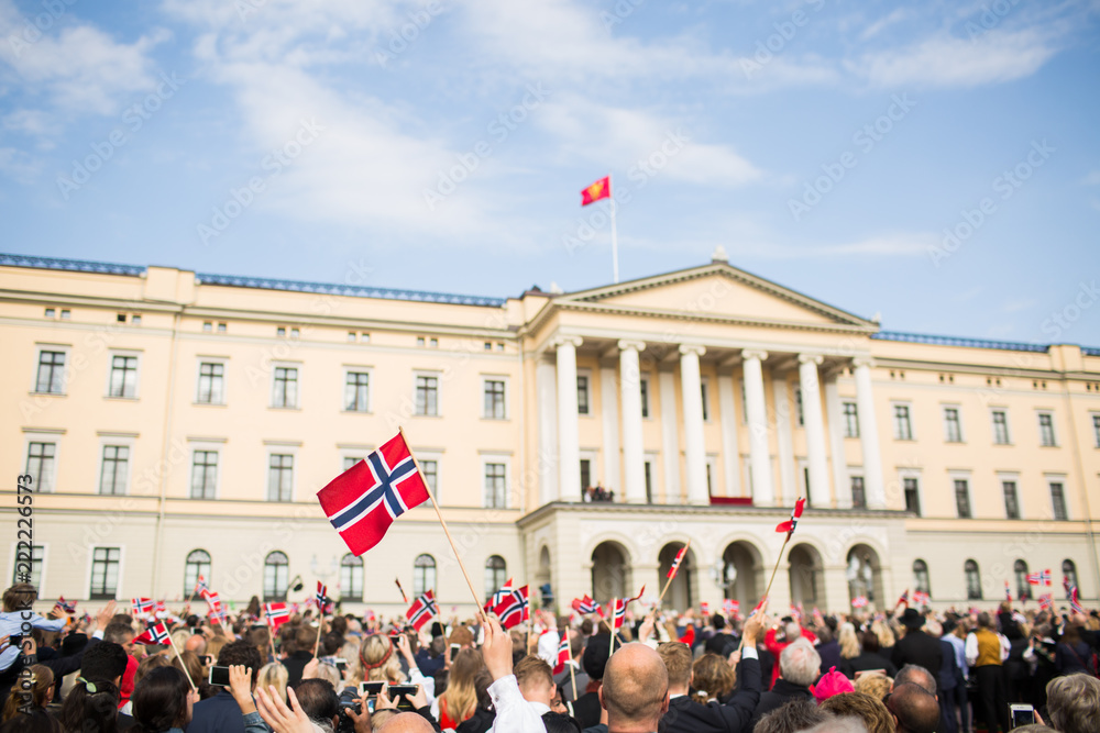 Naklejka premium Norwegian royal house Norway Palace King