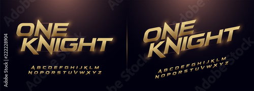 sport modern alphabet gold fonts. technology typography golden italic font uppercase. vector illustrator