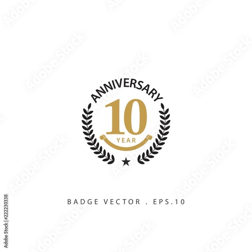10 Year Anniversary Vector Template Design Illustration