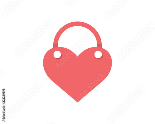 heart love valentine amour romance romantic lover image vector icon logo symbol