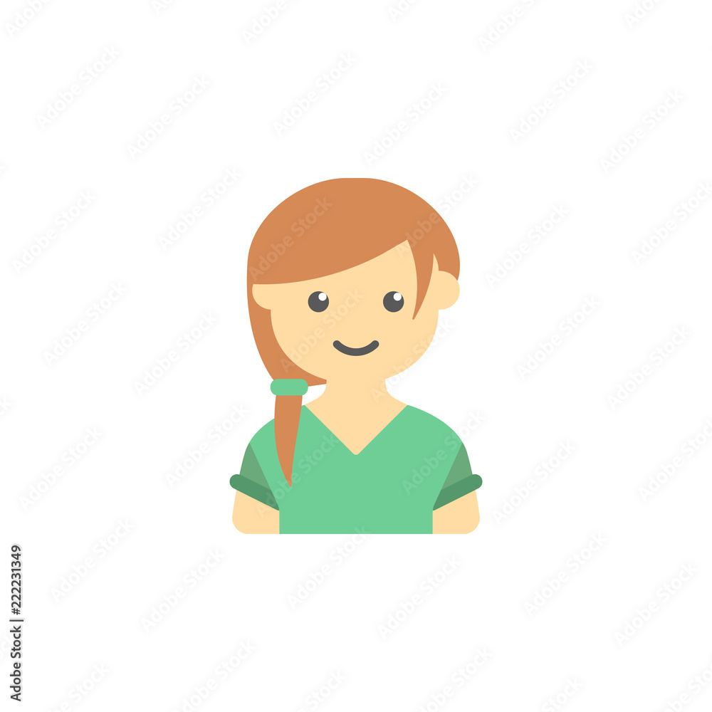 avatar of girl colored icon. Element of children icon for mobile concept and web apps. Colored avatar of girl can be used for web and mobile avatar of girl colored icon. Element of children icon for mobile concept and web apps. Colored avatar of girl can be used for web and mobile