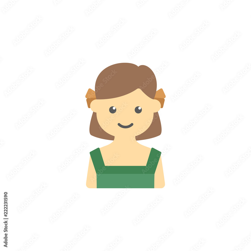 avatar of girl colored icon. Element of children icon for mobile concept and web apps. Colored avatar of girl can be used for web and mobile avatar of girl colored icon. Element of children icon for mobile concept and web apps. Colored avatar of girl can be used for web and mobile