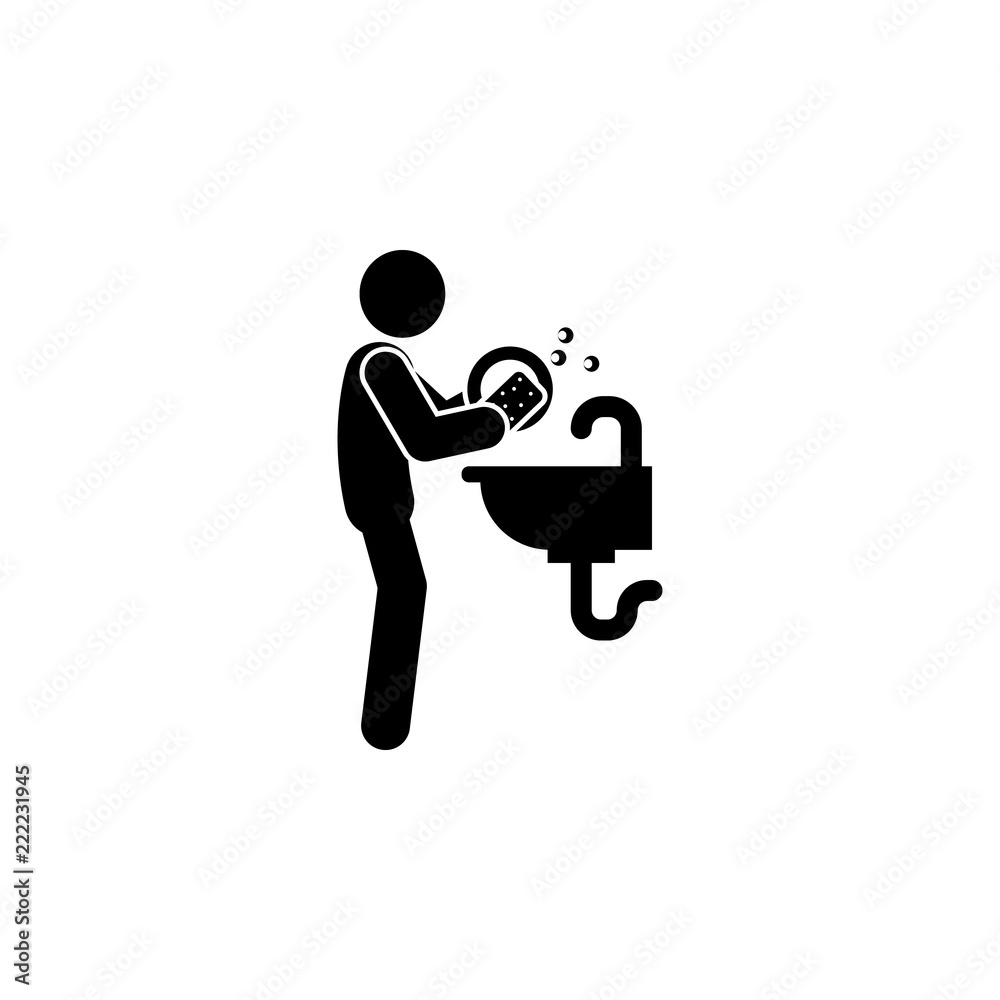 man dishwashing icon. Element of man cleaning icon for mobile concept and web apps. Glyph man dishwashing icon can be used for web and mobile man dishwashing icon. Element of man cleaning icon for mobile concept and web apps. Glyph man dishwashing icon can be used for web and mobile