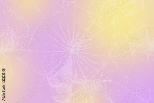 Smooth abstract gradient background with purple yellow white colors digital graphic banner The effect of broken glass