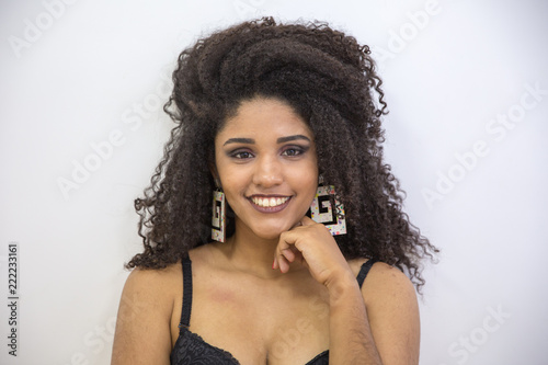 Smiling young black woman