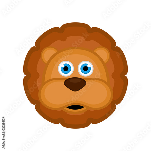 Fototapeta Naklejka Na Ścianę i Meble -  Isolated cute lion avatar