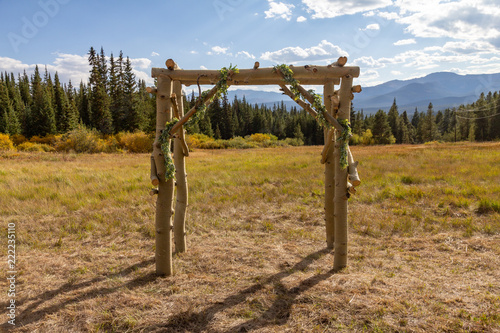 Wedding Arch with fall colors in the Rocky Mountains, Colorado, USA.