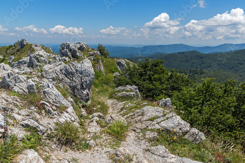 Amazing Summer Landscape to Stara Planina ( Balkan ) Mountains from Shipka peak , Stara Zagora Region, Bulgaria
