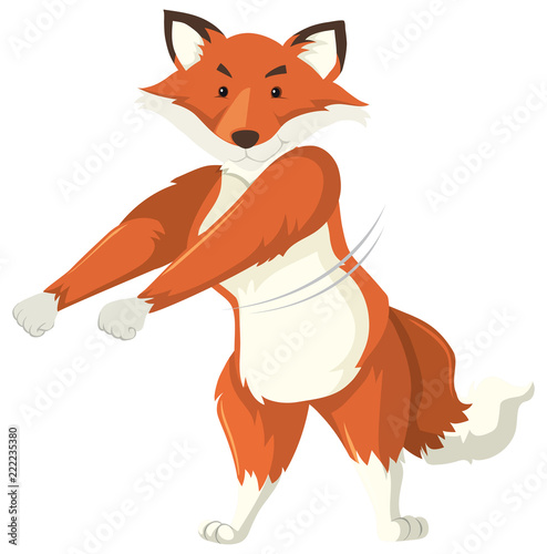 A fox doing floss dance