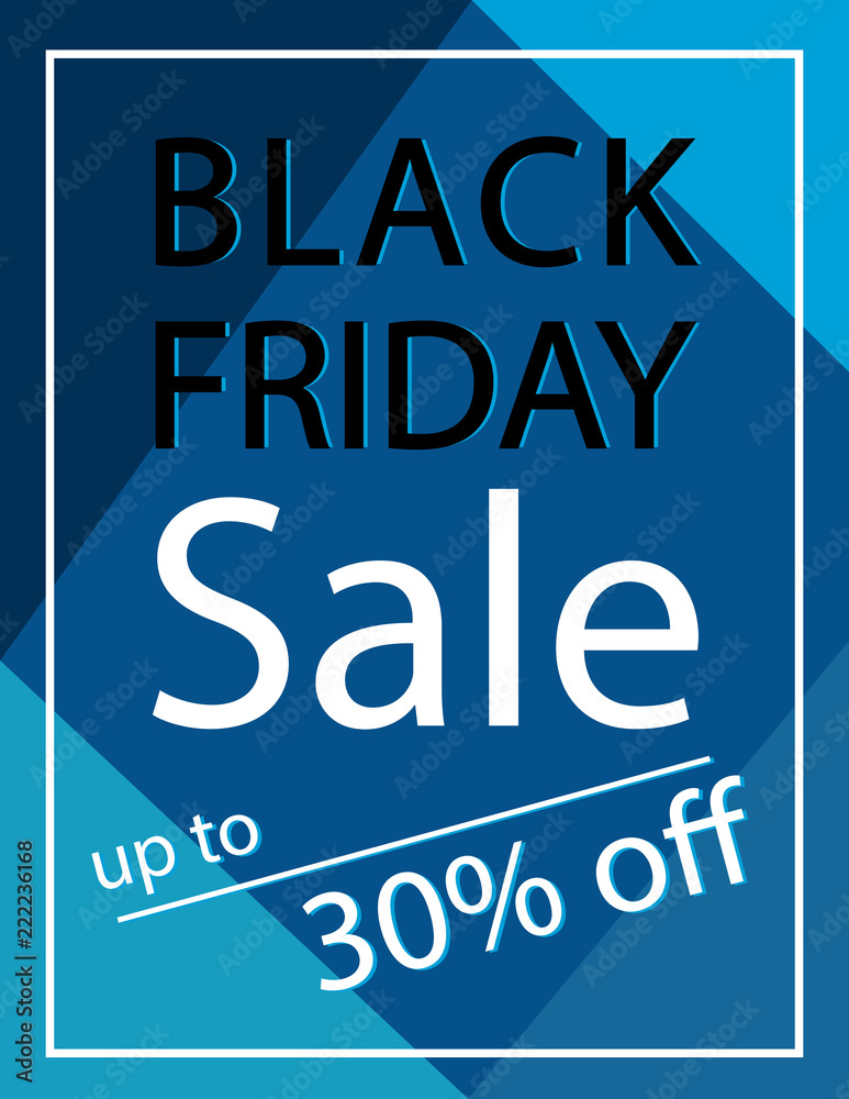 30 Percent Off Black Friday Sale Poster