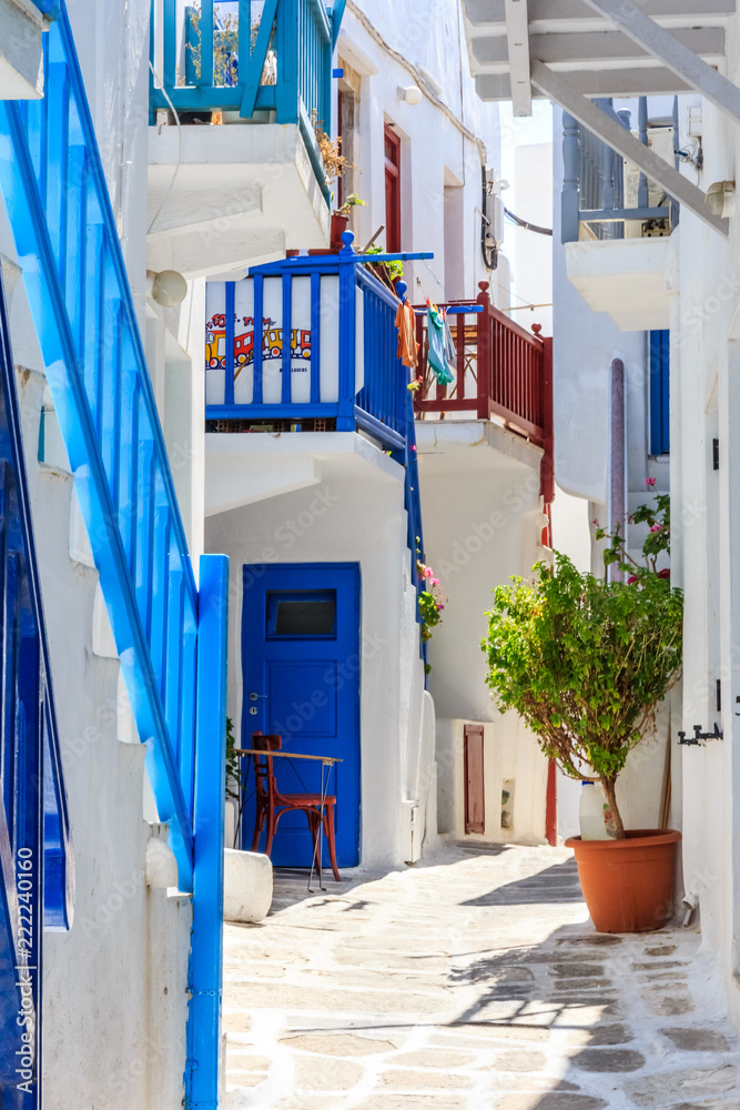 Fototapeta premium Typical street, Chora,