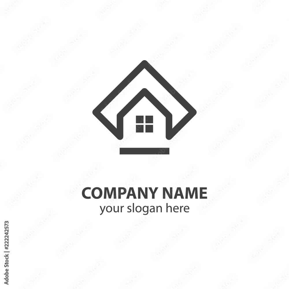 home logo design element, logo design template