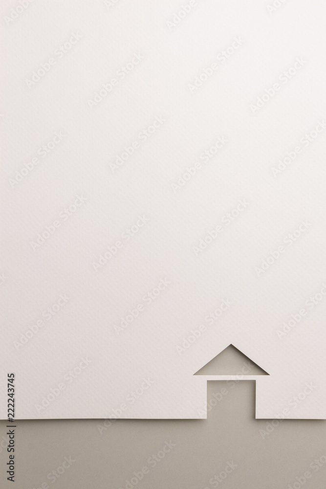 basic house cutout background by gray paper border basic house cutout background by gray paper border