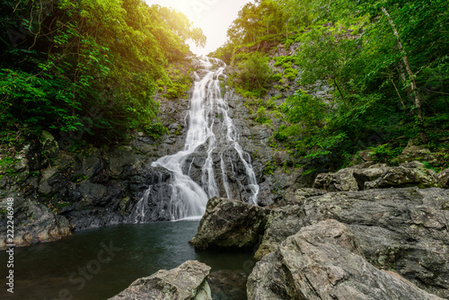 tropical nature in sarika waterfall at nakhon nayok, Thailand © nipastock