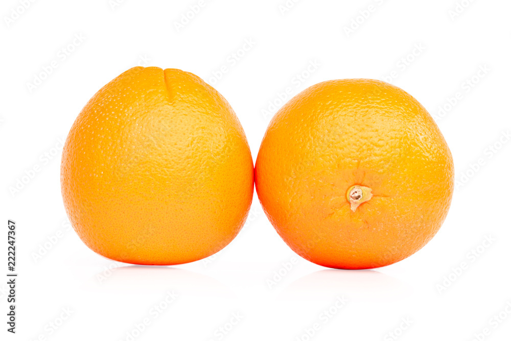 Fresh orange fruit isolated on white background