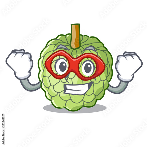 Super hero character custard apple tropical fruit delicious