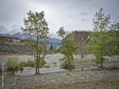 Summer Landscape East Sayan: Mountain River Oka Sayanskaya photo