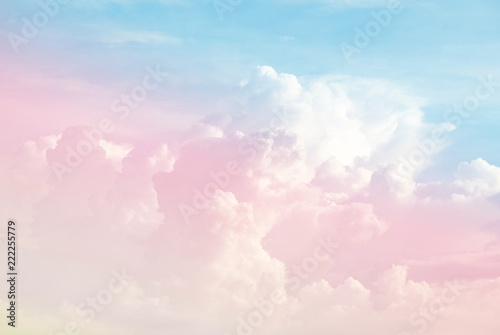 Colorful soft cloud and sky with pastel gradient color for background backdrop and postcard, wall paper, desktop pc notebook wall, Abstract color style.
