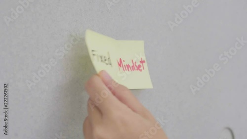 sticky note in business concept on board in workplace