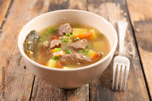 beef soup and vegetable