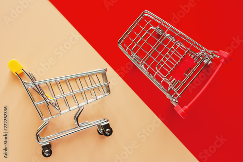 Shopping cart or trolley on...