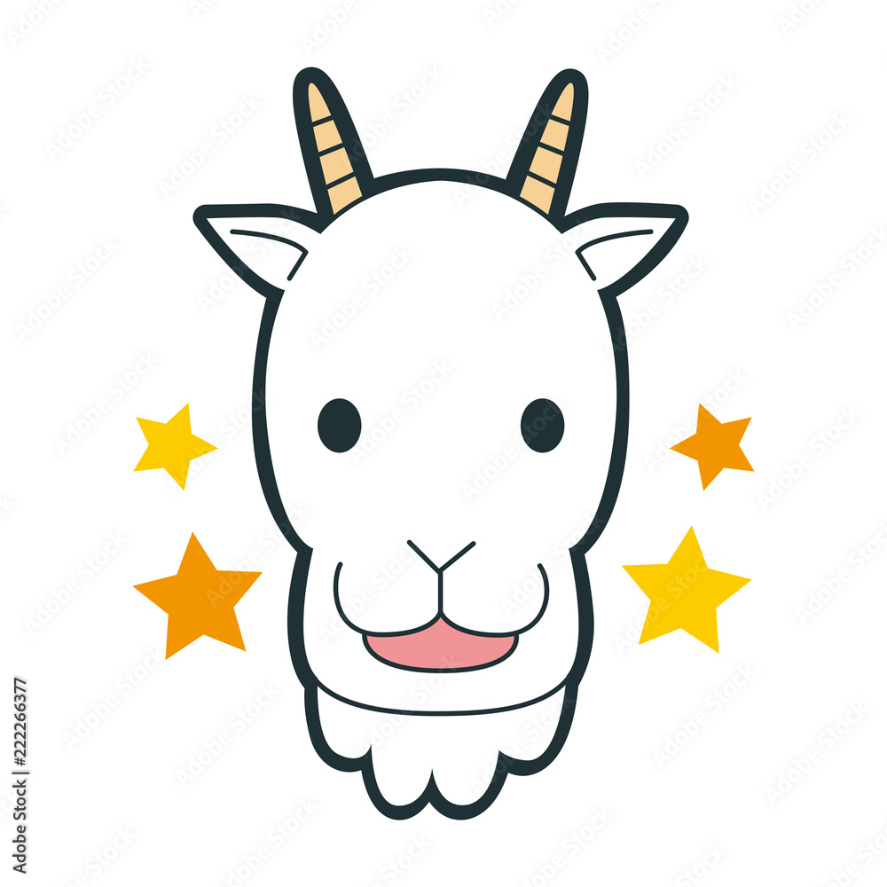 十二星座の山羊座のイラスト 笑顔で楽しそうな山羊のキャラクター Stock ベクター Adobe Stock