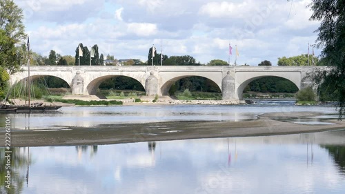 The Wilson Bridge was built between 1765 and 1778, it is the oldest bridge in Tours, in France. It is composed of 15 arches and it is 434 metres long, above the Loire.  photo