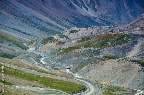 Barskoon Gorge, mountayn road photo