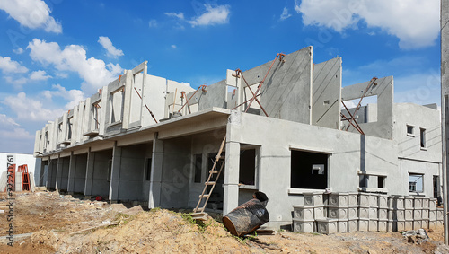 Prefabricated building.