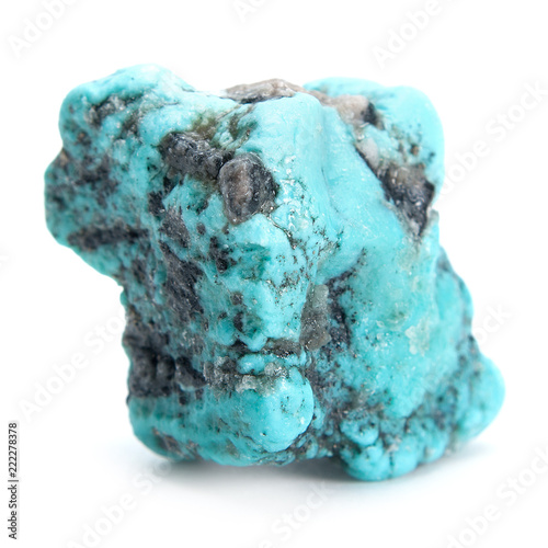 turquoise stone isolated on white background