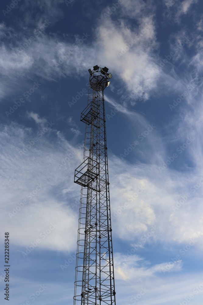 Obraz premium Floodlights on tower