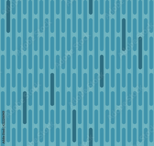 Abstract seamless geometric pattern of rounded vertical lines in cold blue shades