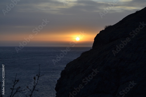 sunset over the sea
